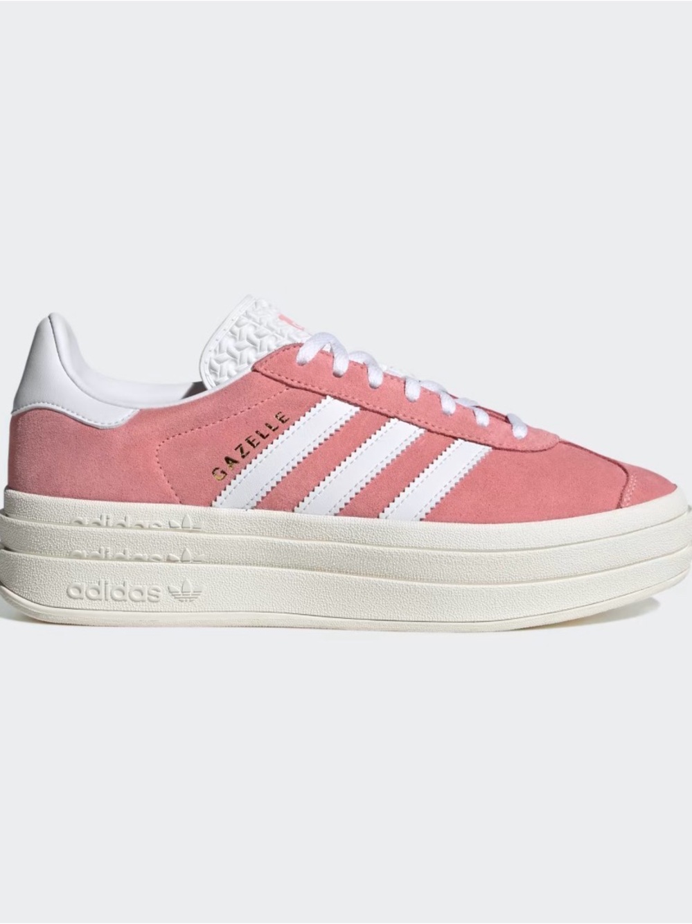 Adidas Gazelles Pink Suede Platform Sneakers size 6 1/2